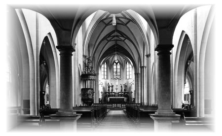 historischer Blick in die Pfarrkirche St. Margareta